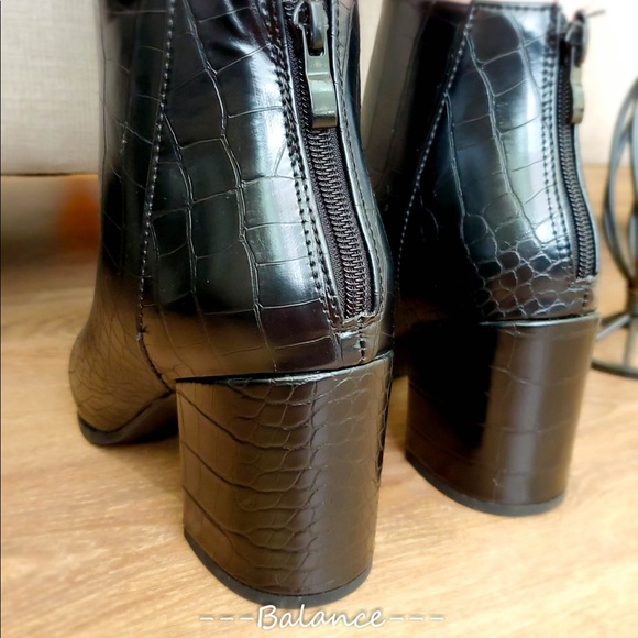 Black Pointed Toe Bootie - Picture 3 of 9